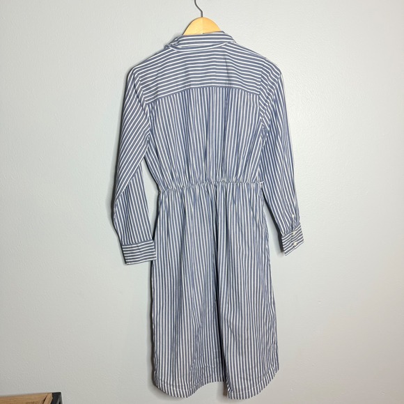 J.Crew Long-sleeve striped poplin shirtdress Size 4 - Picture 7 of 7